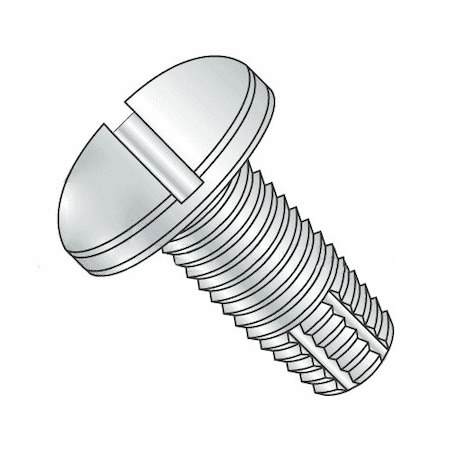 Newport Fasteners Thread Cutting Screw, #6-32 x 3/8 in, Zinc Plated Steel Pan Head Slotted Drive, 100 PK 341766-100
